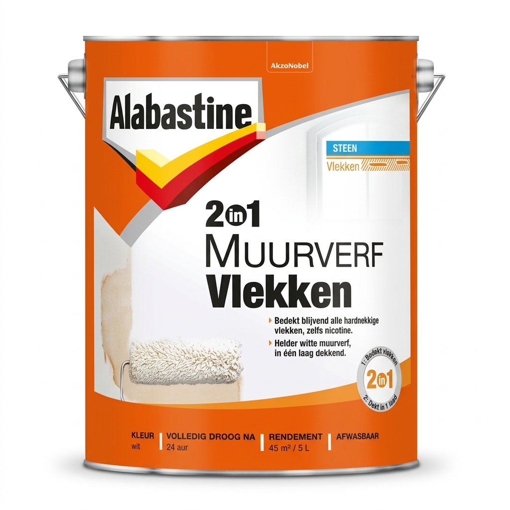 Alabastine 2IN1 Muurverf Vlekken Mat